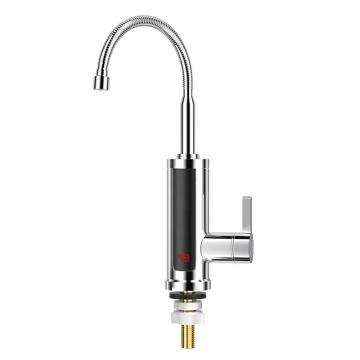 Electric Instant Tankless Hot Water Heater Faucet with LED Temperature Display for Kitchen