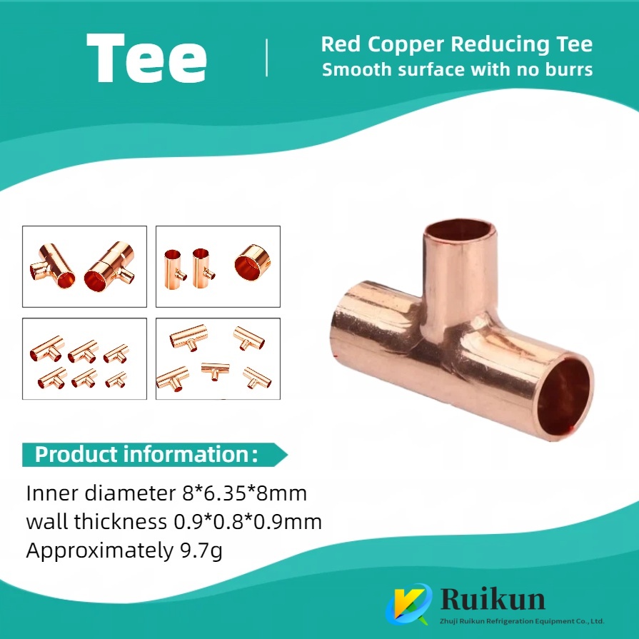 سه راهی مسی قرمز همه کاره برای راه حل های لوله کشی قابل اعتماد