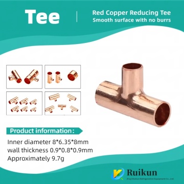 تي شيرت نحاسي أحمر متعدد الاستخدامات لحلول الأنابيب الموثوقة