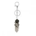 Gemstone Hexagon Wire Crabled Key Chain