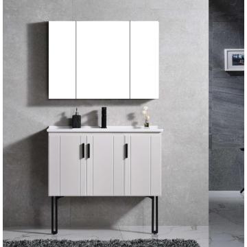 Nuevo gabinete de baño color gris y blanco