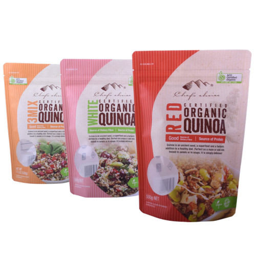 compostable stand up plastic food zipper packaging