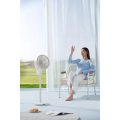 Double Blade Pedestal Fan White with Remote Control