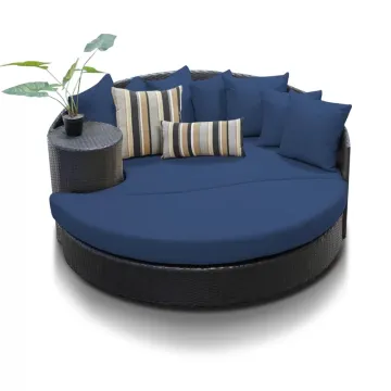 Outdoor Garden Round Sunbed Lounge Bed Furniture