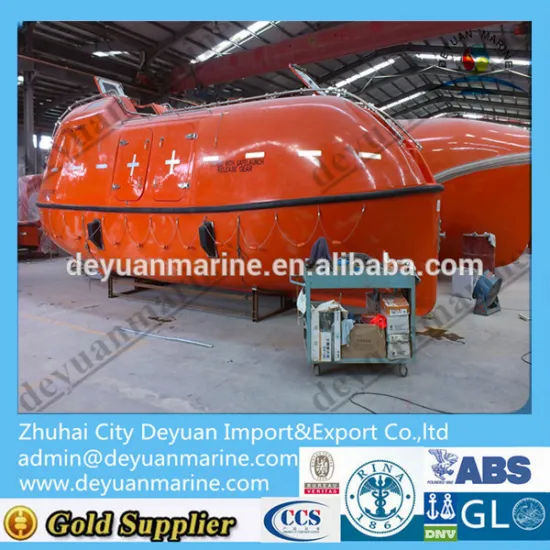 Marine trader boats for sale FRP Life boat totally enclosed lifeboat