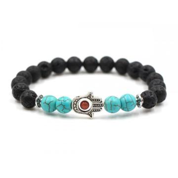 Gemstone Evil eye volcano Lava Bracelet