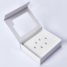 Caja de regalo de tapa transparente personalizada con espuma