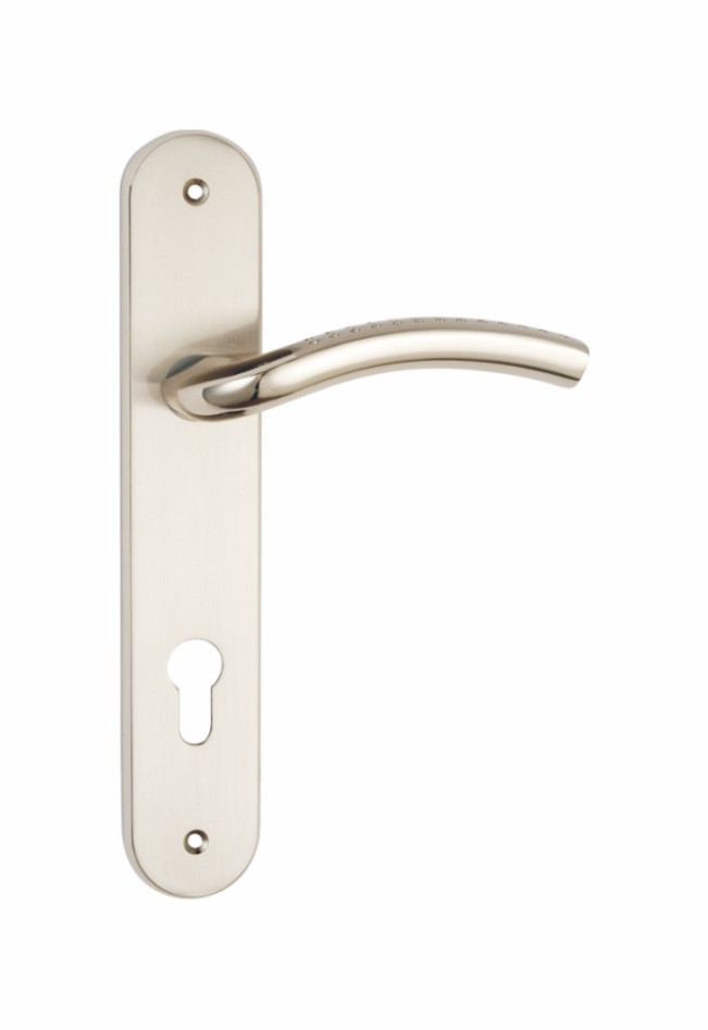 Modern decent aluminum handle on plate