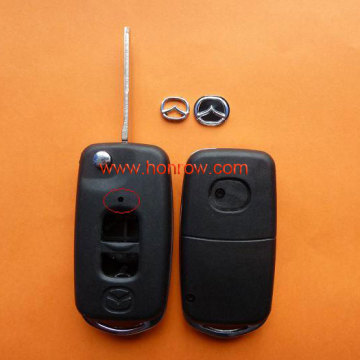 Hot sale products--Mazda 2 button Modified flip remote key blank (with a small hole )