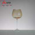 ATO Vintage Goblet Wine glass Ribbed Wine Glass