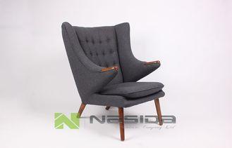 gray Living Room Lounge Chairs , Classic Hans Wegner Papa B