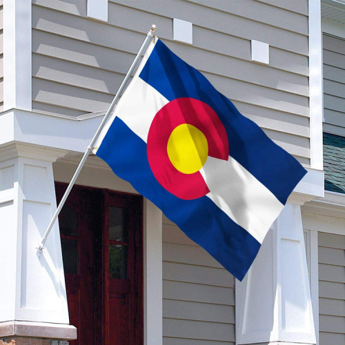 Printed Brass Grommets Polyester Colorado State Flag