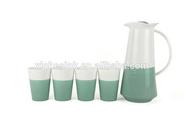 Plastic CH Series Cool Water Kettle set with 4 cups, Sacrylic PP Water Jug with Handle