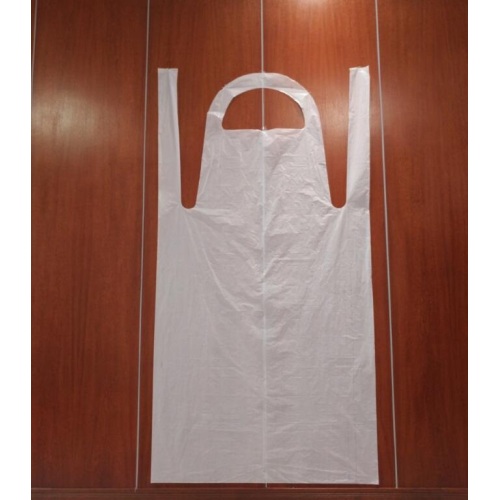 Plastic Disposable Apron in White