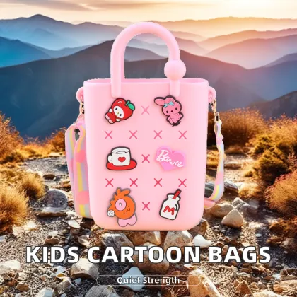 Cute Mini Silicone Waterproof Tote Handbag for Kids and Girls