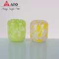 ATO stemless coloured dot Glass Candle Holder Cup