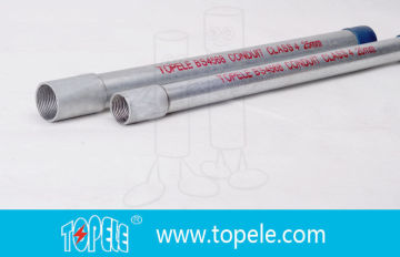 Galvanized Steel Bs4568 Conduit / Bs4568 Tube / Gi Pipe With Protection Cap