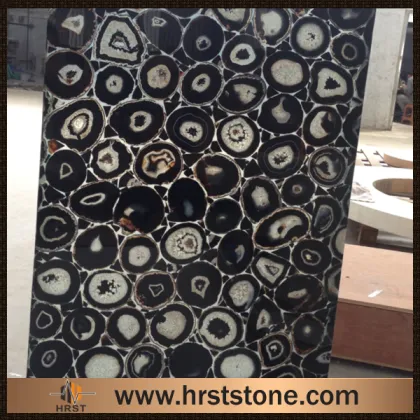 Natural Black Agate Slab Pricing for High-end Clubs