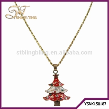 2015the latest hot Christmas tree pendant necklace