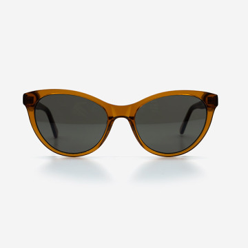 Cat Eye melengkung Sunglasses Wanita Acetate