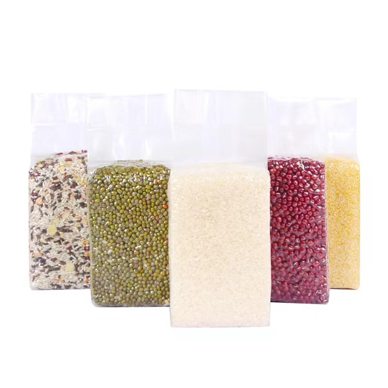 Bolsa de aspiradora transparente PA/PE Rice Brick Food Food