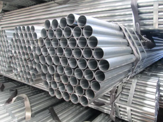 ERW standard dimension pre galvanized ms hollow section round pipe