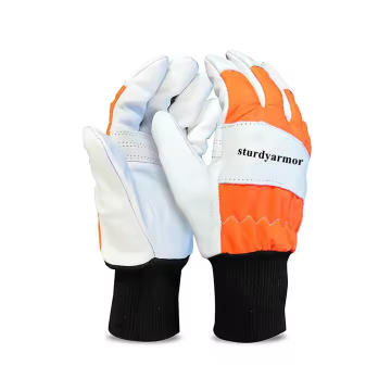 Sturdyarmor Custom Logo High Visibility Orange Lumberjack Work Anti-Cut Chainsaw Gloves