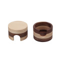 White And Brown Round Wooden Porta Filter Station