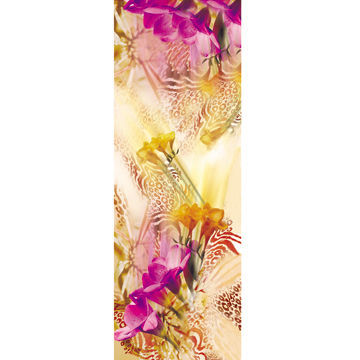 Polyester Satin Scarf, Hand Screen and Digital Printed, Large Size, Colorful Design, Soft Texture