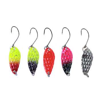2022 Wobbler Metal Lure Sequin Trout Spinner Inline Spinner Lures with Single Hook for Bass - 3g 2.8cm Spoon Lure