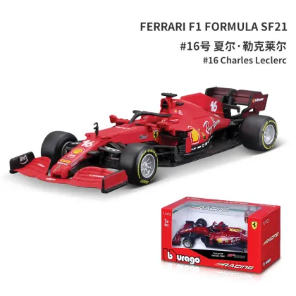 Bburago 1:43 Scale Formula One Ferrari SF1000 #16 Racing Car Model - Alloy Diecast Toy