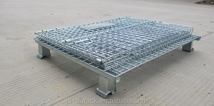 Foldable European Wire Mesh Boxes For Warehouse Storage, High Quality ...