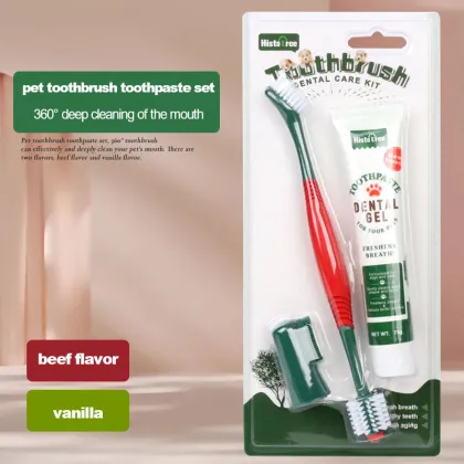 Pet Cleaning Toothbrush Toothpaste Set