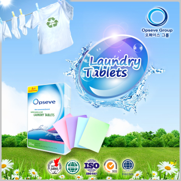 High concentrated laundry detergent tablets paper sheets