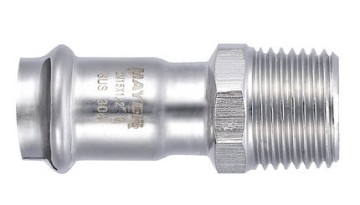 Stainless Steel Male Adapter Coupling with Male Thread Press Fitting