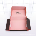 Empaquetado acanalado de encargo de la ropa de la caja del anuncio publicitario del color rosado del envío