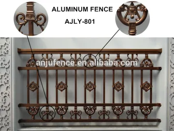 AJLY-801 Real factory ornamental aluminum balcony fence