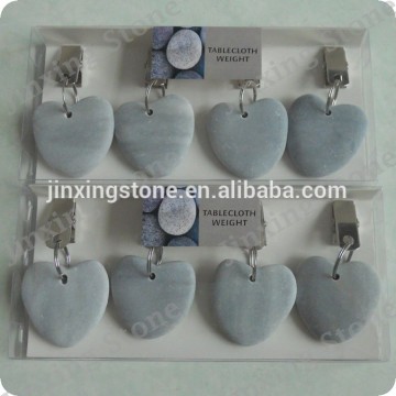 Heart Shape Grey Marble Tablecloth Weights Heart Decorative Marble Table Cloth Clips