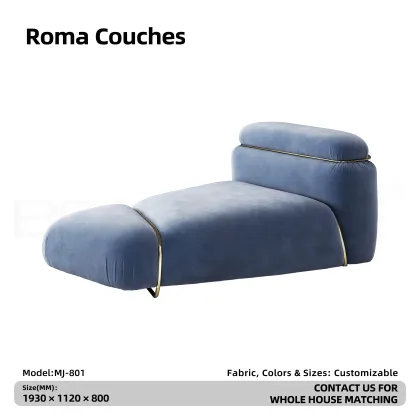 Roma Curved Velvet Adjustable Luxury Bed