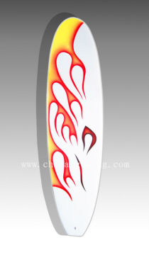 Hot fire fiberglass egg surfboard