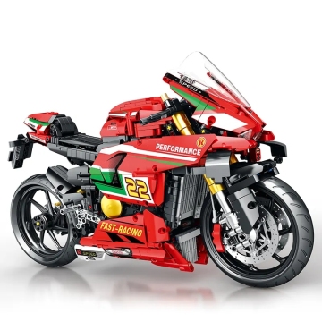 High-Tech 1:5 City Sports Rapid Racing Motorbike Locomotive MOC Model Building Block Set 85004: 1966pcs Motorcycle Toy
