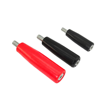 Black Bakelite Rotating Handle with Stainless Steel Threaded Galvanized Iron Core