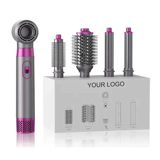 Titanium Professional 5-in-1 Electric Hair Dryer Brush Straightener