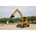 Hydraulic Wheeled Excavator Shanding Brand Mini Excavator Wheel Excavator SD90W Factory