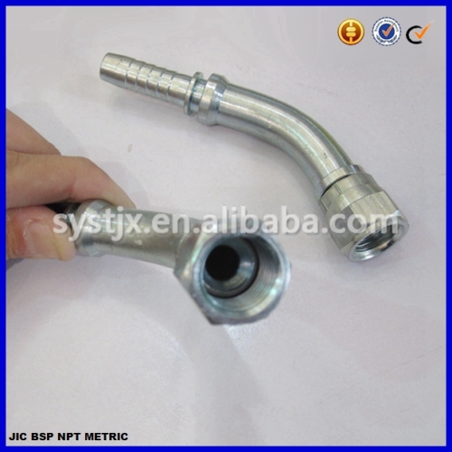 37/74 degree tapered JIC thread hydraulic fitting