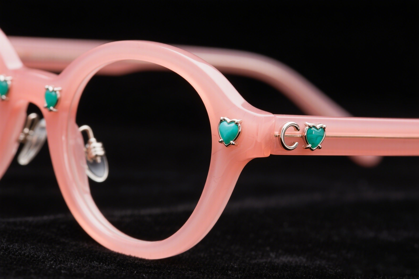 Turquoise eyeglass frame
