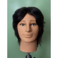 Cap de manechin masculin pentru frizerie păr negru