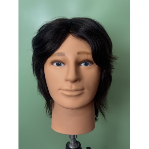 Cap de manechin masculin pentru frizerie păr negru