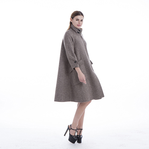 Nuovi stili Cappotto invernale in cashmere con collo alto