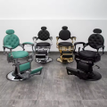 Bomba hidráulica reclinável Cadeira de Barbeiro Silla de Peluquero Black Men&#39;s Salon Equipment Beauty Salon Barber Cadeiras